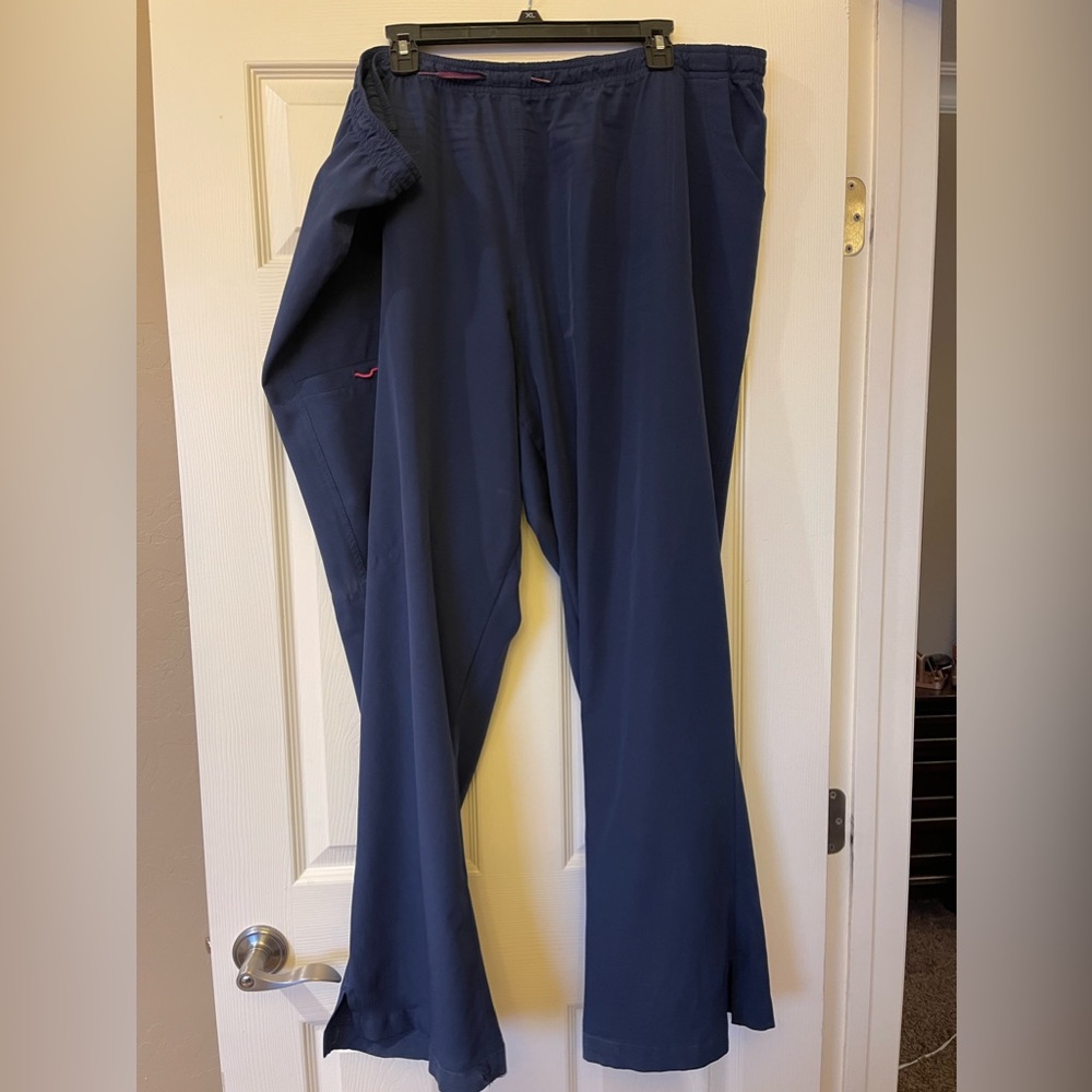 Med Couture Air Plus Size Scrub Pants Navy Blue